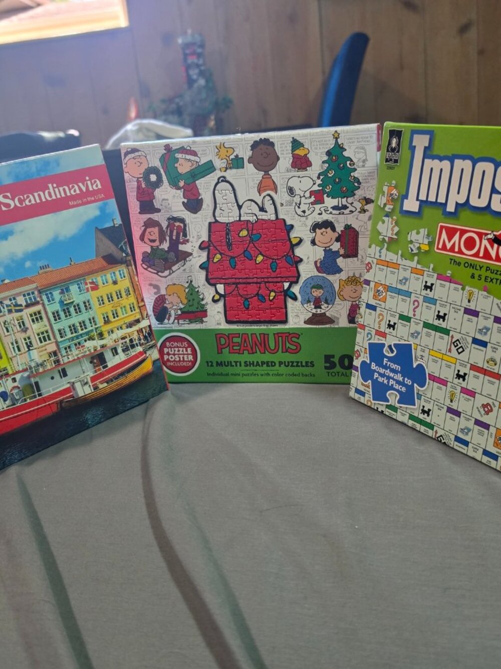 3 Puzzles - Scandinavia, Snoopy, Monopoly